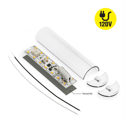 3.6 inch Linear LED Module TL09009, 120V 9W 3000K(Warm White), gekpower