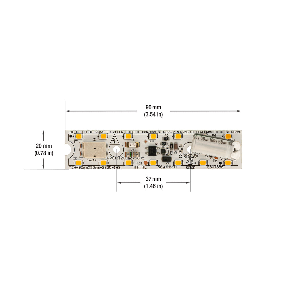 Set Led Module 9w 3.6 inch Linear LED Module TL09009, 120V 9W 3000K(Warm White) – GekPower