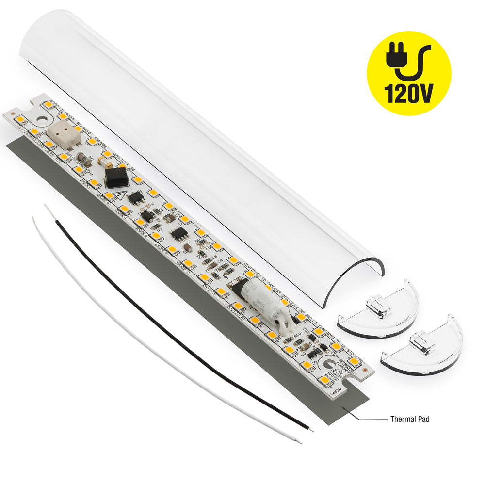 7.5 inch Linear LED Module TL19020, 120V 20W 3000K(Warm White), gekpower