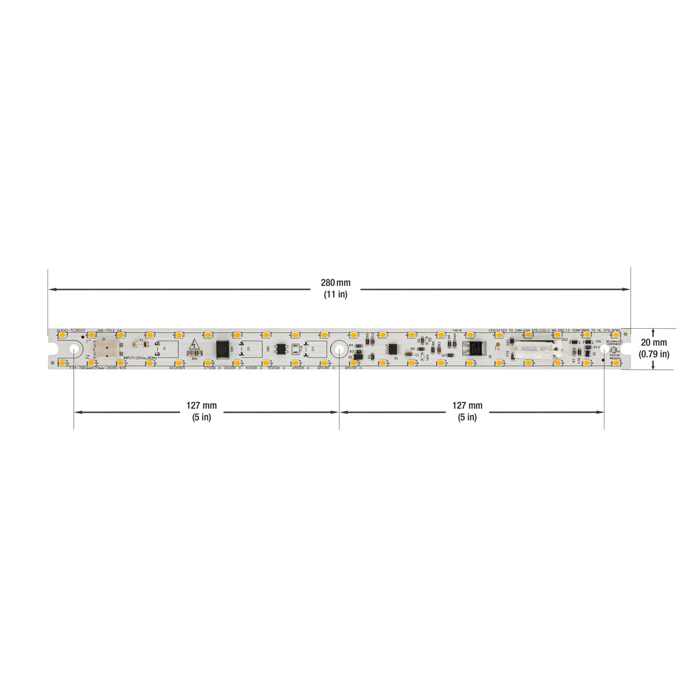 11 inch Linear LED Module TL28020, 120V 20W 3000K(Warm White), gekpower