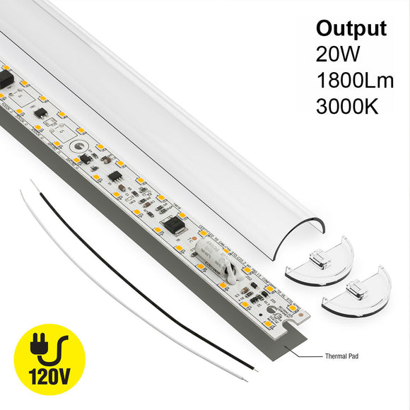 11 inch Linear LED Module TL28020, 120V 20W 3000K(Warm White), gekpower
