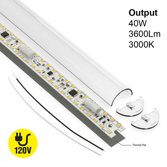 15.8 inch Linear LED Module TL40040, 120V 40W 3000K(Warm White)