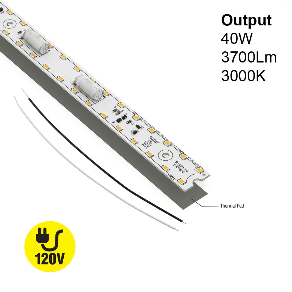 22 inch Linear LED Module TL55840, 120V 40W 3000K(Warm White), gekpower