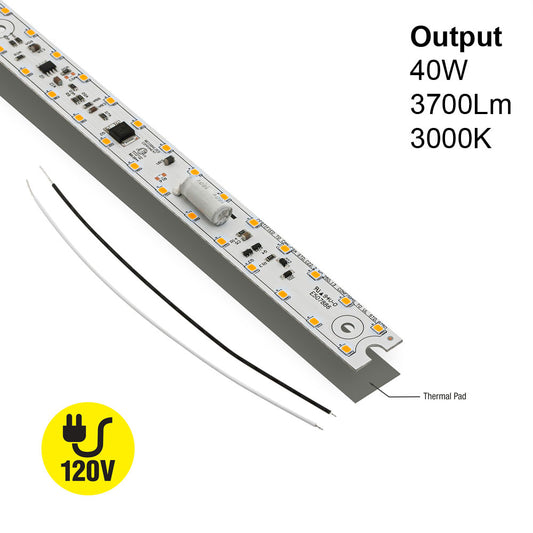 23.6 inch Linear LED Module TL60040, 120V 40W 3000K(Warm White), gekpower