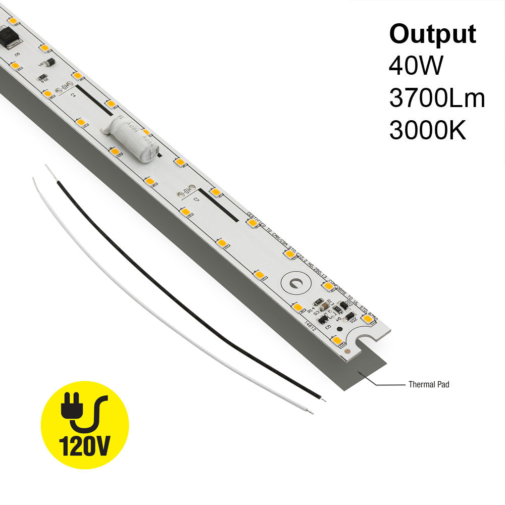 29.4 inch Linear LED Module 120V 40W 3700Lm 3000K – GekPower