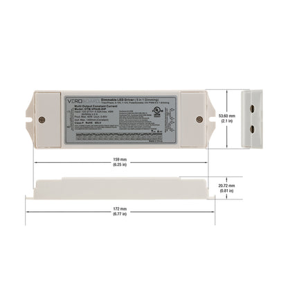 OTM-VPA40-DIP Selectable Constant Current LED Driver (5 in 1 Dimming) 300mA~1400mA 3-65V 40W, gekpower