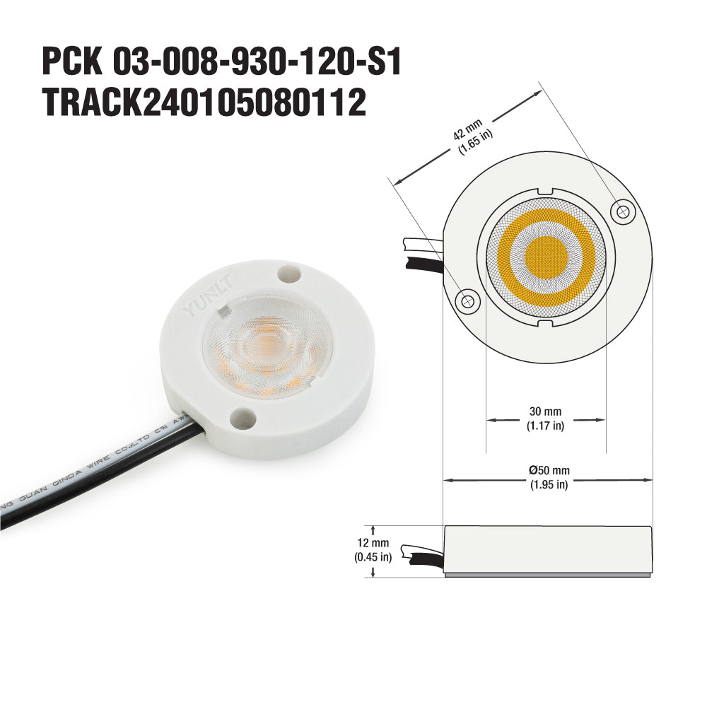 PCK 03-005-930-120-S1 YUNLT LED Module, 120V 5W 3000K(Warm White), gekpower