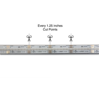 5M(16.4ft) Outdoor LED Strip Light COB, 24V 6.6(w/ft) 896(LEDs/m) RGBW Gold PCB, gekpower