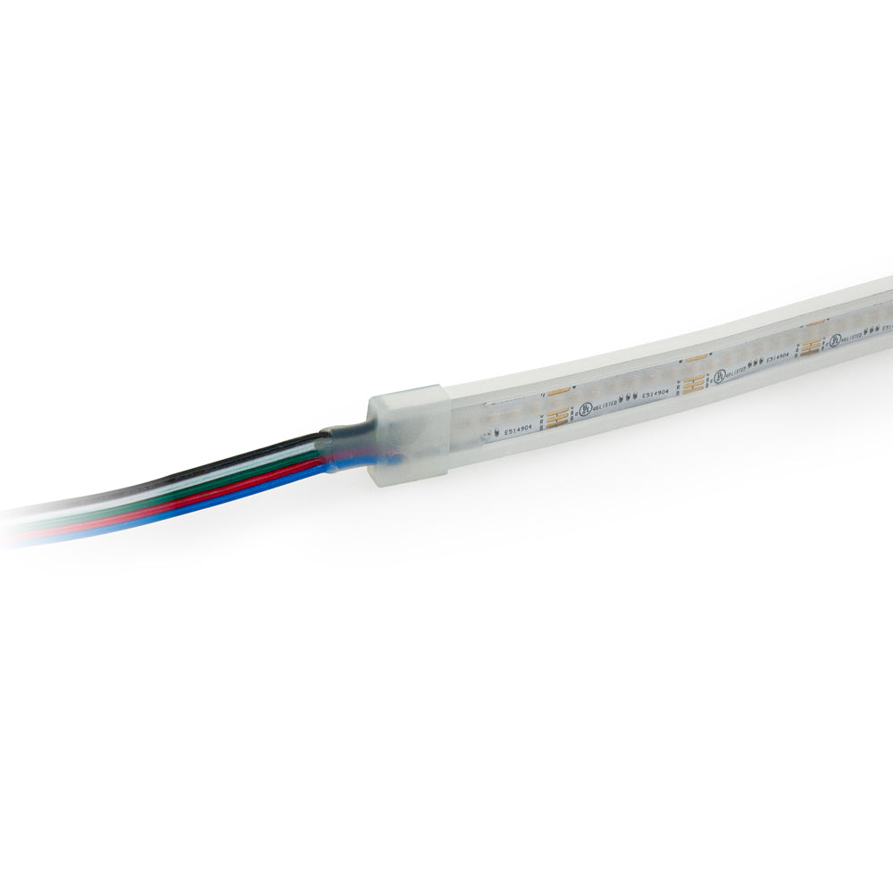 5M(16.4ft) Outdoor LED Strip Light COB, 24V 6.6(w/ft) 896(LEDs/m) RGBW Gold PCB