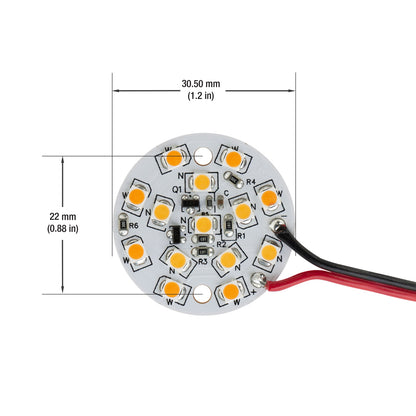 Dim to Warm LED Module 3.5W 24V PWM dimming 1800-3500K, Gekpower