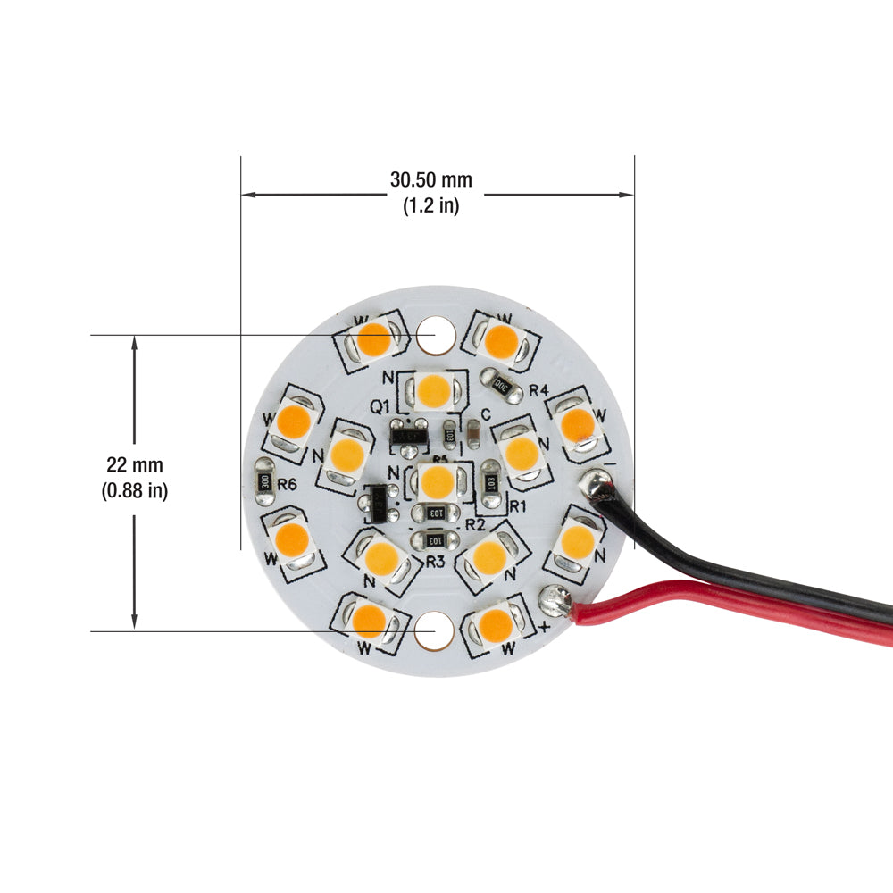 Dim to Warm LED Module 3.5W 24V PWM dimming 1800-3500K