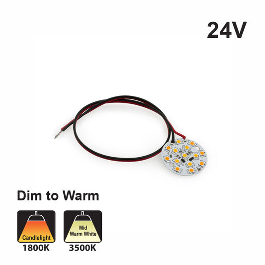 Dim to Warm LED Module 3.5W 24V PWM dimming 1800-3500K, Gekpower