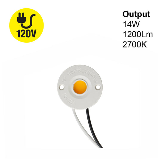 CBAC-042-30135-120V-2700K G12 COB Paragon LED Module with H42135AC LED Holder, 120V 14W 2700K(Soft White)