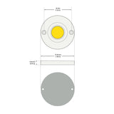 CBAC-042-36185-120-2700 G17 COB Paragon LED Module With H48185AC LED Holder, 120V 14W 2700K(Soft White)