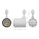 White LED Track Light Head VBD-LW-TRB30W-5C-W-XX, 120V 30W 5CCT(2.7K, 3K, 3.5K, 4K, 5K), gekpower