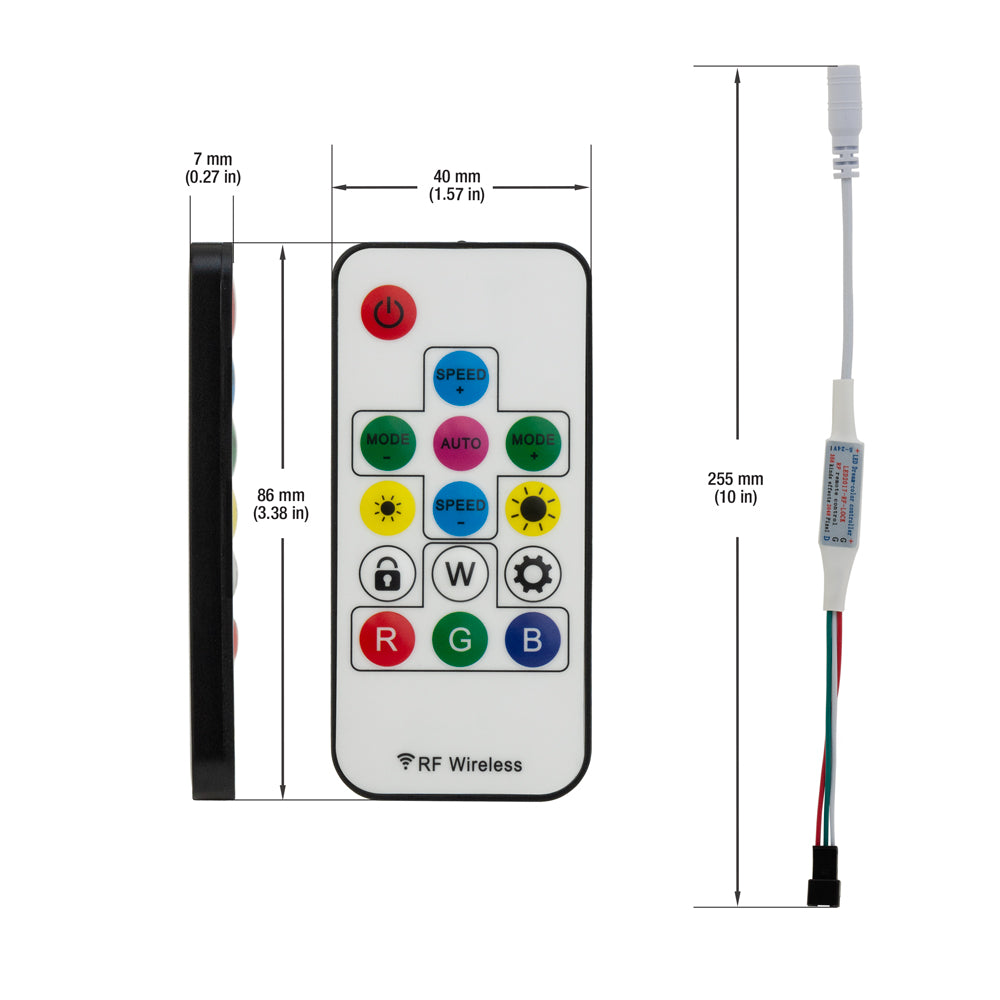 SP103E Simple SPI Controller + Remote 5-24V, gekpower