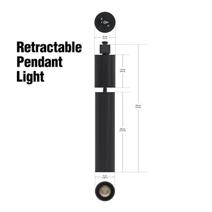 Adjustable hight Black Track Pendant Light Dimmable VBD-GD22D10D-3CCT-B, 120V 10W 3CCT 36 Degree