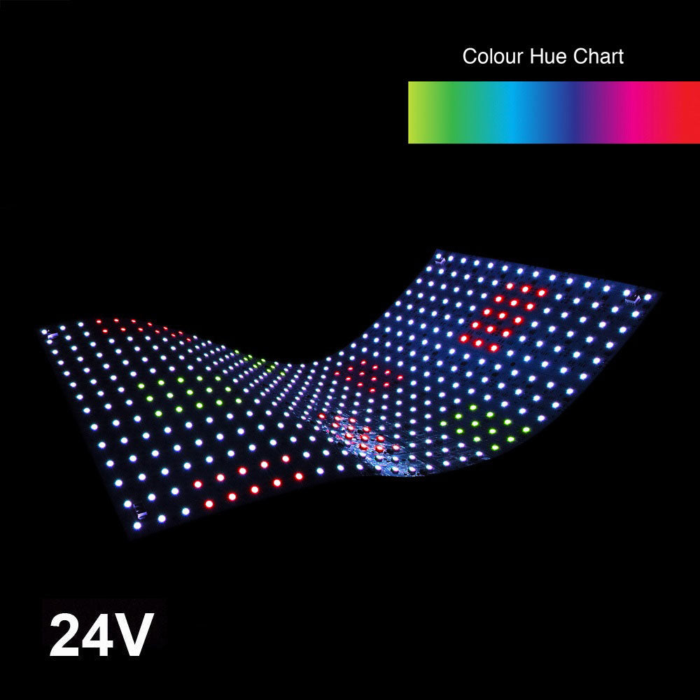 Flexible Addressable RGB LED Backlight Sheet for behind Stone and Glass, 24V 83.1W