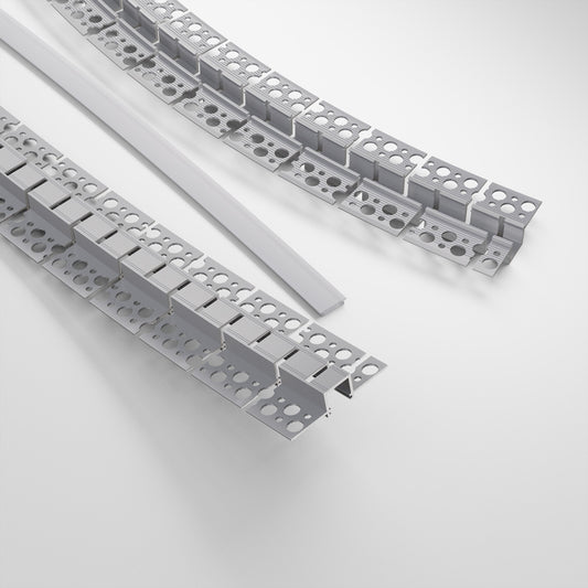 Flexible Drywall(Plaster-In) Deep Recessed Aluminum LED Channel for LED Strips 2Meters(6.5ft) VBD-CH-D11-2