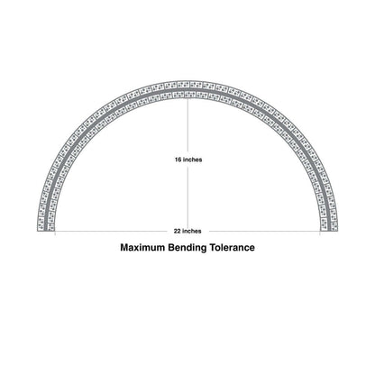 Flexible Drywall Plaster-In Deep Recessed Aluminum Channel for LED Strips 2Meters(6.5ft) VBD-CH-D11-2