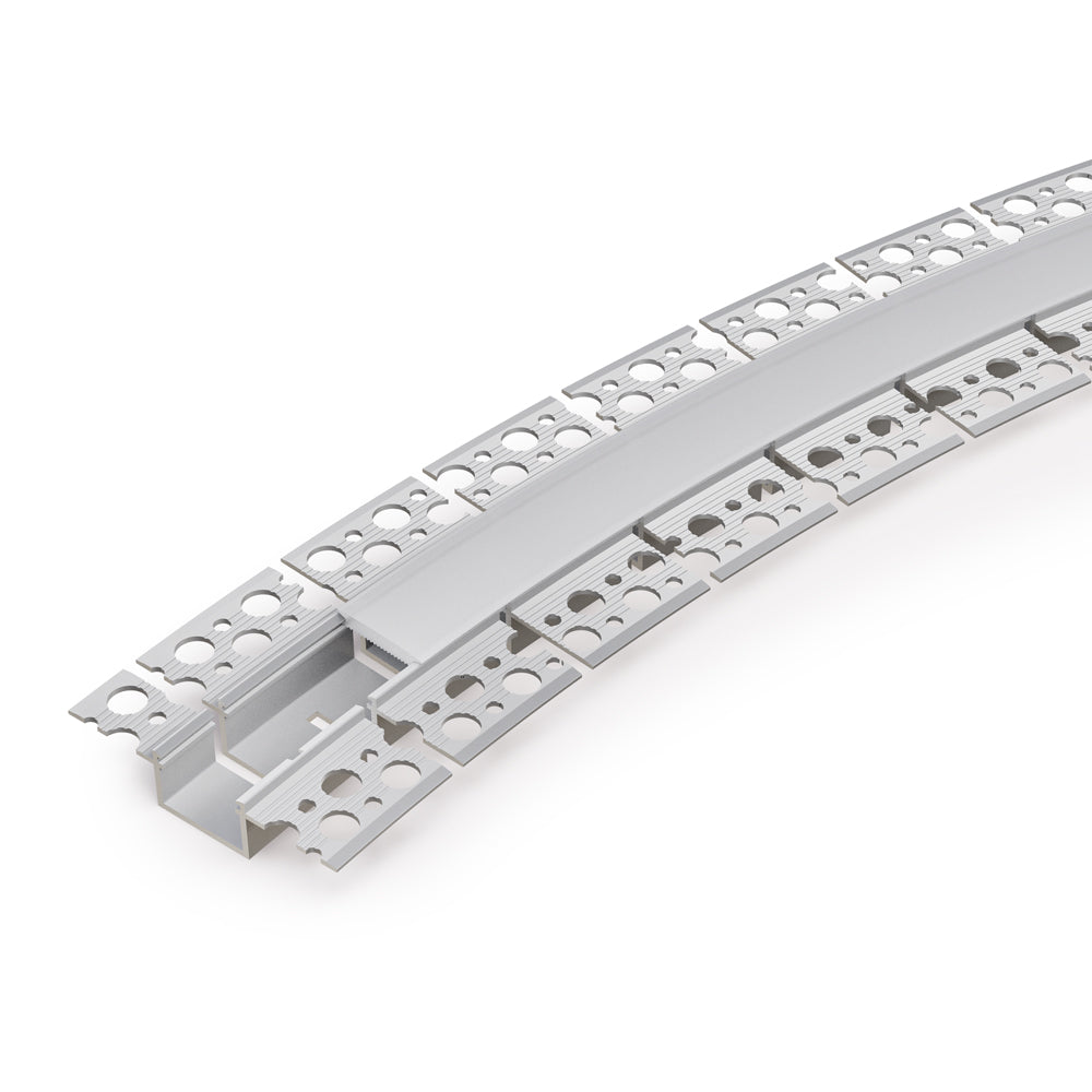 Flexible Drywall(Plaster-In) Deep Recessed Aluminum LED Channel for LED Strips 2Meters(6.5ft) VBD-CH-D12-2, gekpower