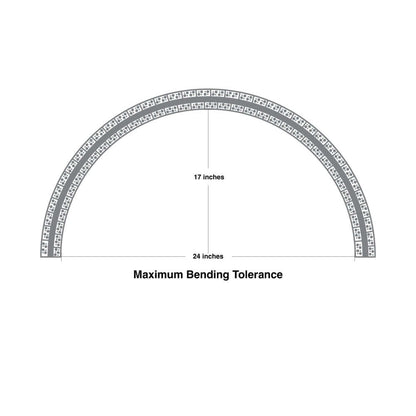Flexible Drywall Plaster-In Deep Recessed Aluminum Channel for LED Strips 2Meters(6.5ft) VBD-CH-D12-2