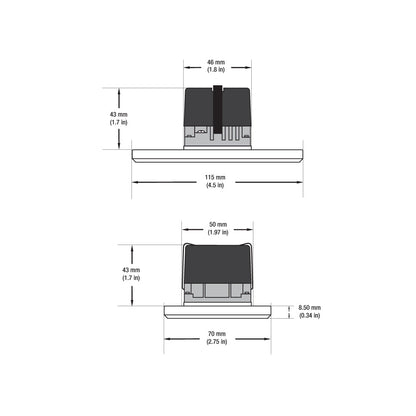 LSD-5CCTBN Horizontal and Vertical Orientation Brushed Nickel LED Step Light 120V, 2W, Adjustable 5CCT(2.7K, 3K, 3.5K, 4K, 5K)