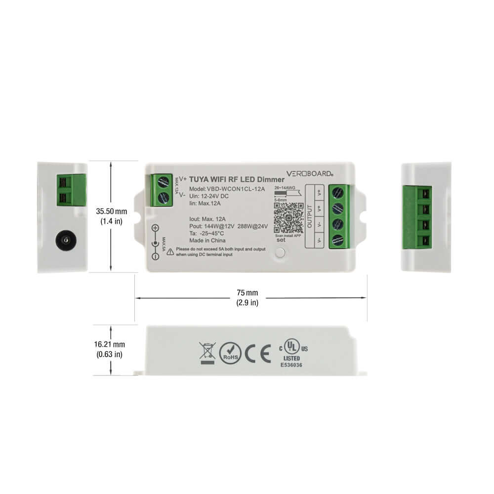 VBD-WCON1CL-12A-Dimmer RF LED Light Dimmer Receiver
