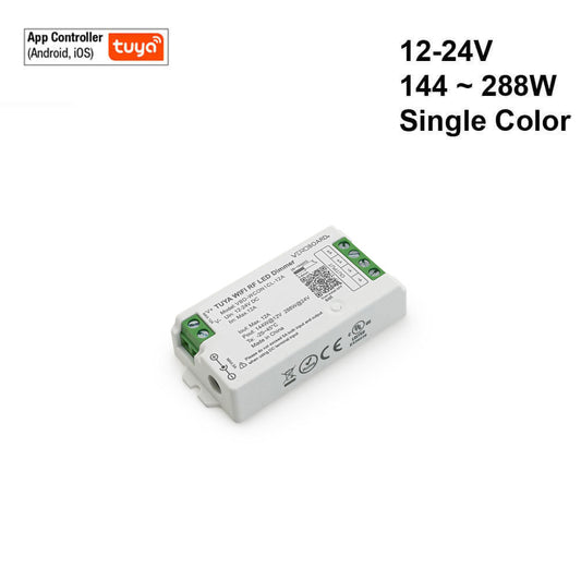 VBD-WCON1CL-12A-Dimmer RF LED Light Dimmer Receiver 12-24V DC 2.4G Tuya App