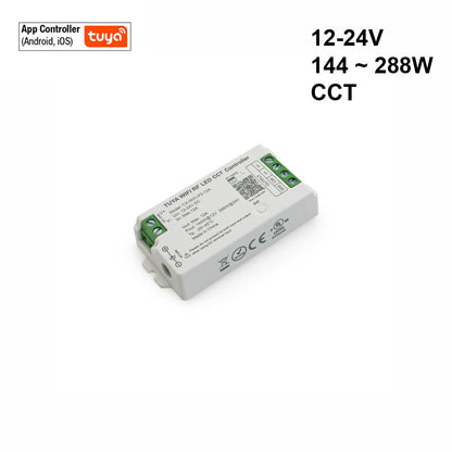 CX-W01-P2-12A-CCT RF LED Light Dim & CCT Receiver 12-24V DC 2.4G Tuya App