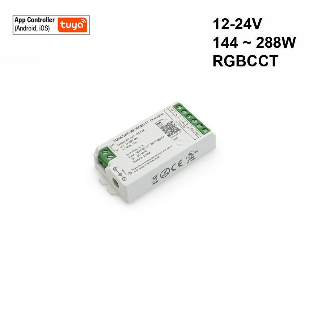 CX-W01-P5-12A-RGBCCT RF LED Light RGBCCT Receiver 2.4G Tuya App