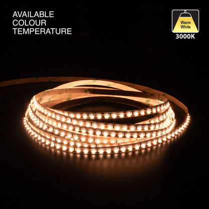 5M(16.4ft) Side emitting Indoor LED Strip Light 315, 12V 3(w/ft) 329-402(Lm/ft) 120(LEDs/m) 3K(Warm White), gekpower