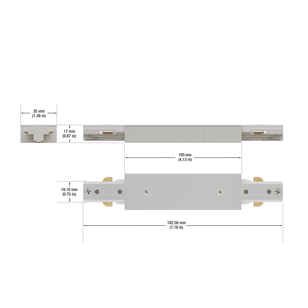 Track Long Joiner White H-Type VBD-RS3SI-W, gekpower