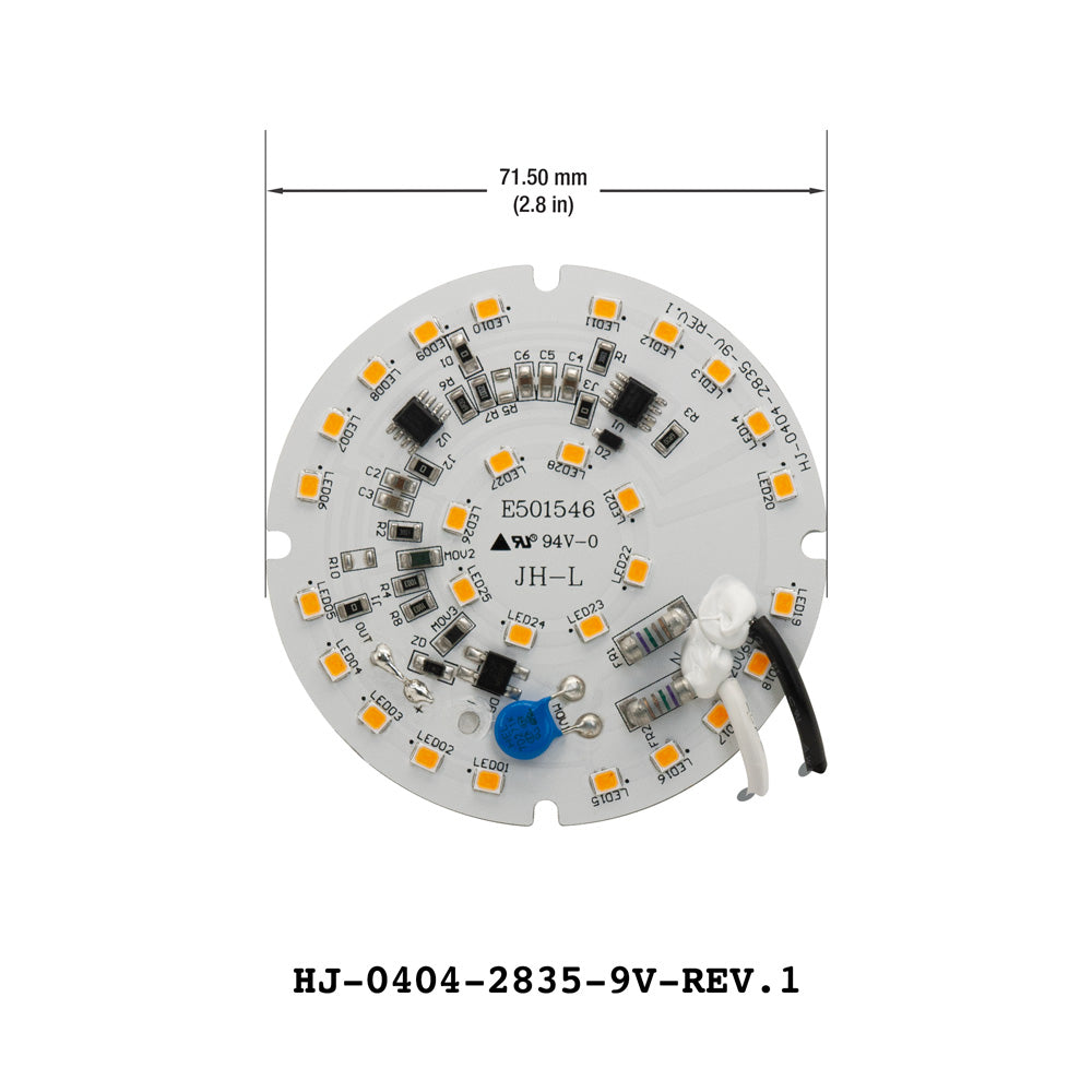 24V Flat Round PCB 28 SMD 3528 LED Module 15W 3000K(Warm White), gekpower