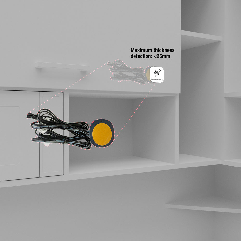 Invisible Handwave Sensor 5032 Switch for behind ceramic, wood, glass 12V-24V DC 5A 60W Black Color, gekpower