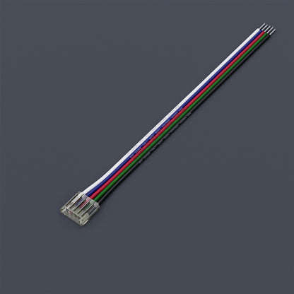 12mm LED Strip to Wire Connectors, VBD-50RGBWBC-12mm-1S1W RGBW (Pack of 1)