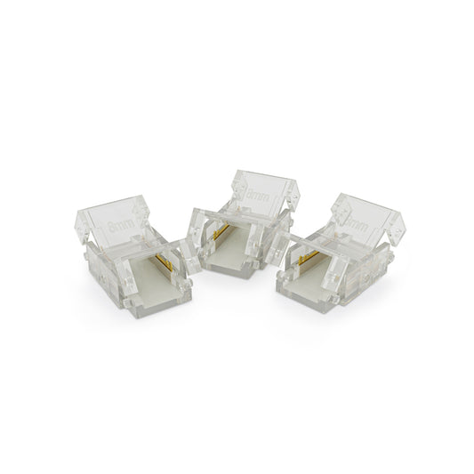 8mm LED Strip to Strip Connectors, VBD-CLP-8mm-2S (Pack of 3)