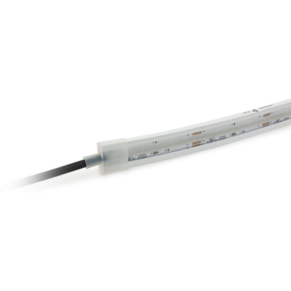 Custom cut Outdoor COB LED Strip Light, 24V RGB, IP67 waterproof with 840 LEDs for versatile lighting solutions.