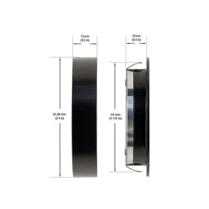 VBUN-2R25-1224V-6CCT-Black Round Cabinet Light 12-24V 2.7W selectable 6CCT