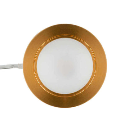 VBUN-2R25-1224V-6CCT-Gold Round Cabinet Light 12-24V 2.7W selectable 6CCT