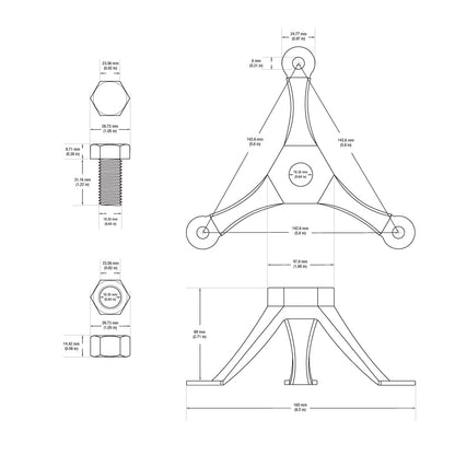 Stainless Steel Tripod Mount for Submersible Spotlights