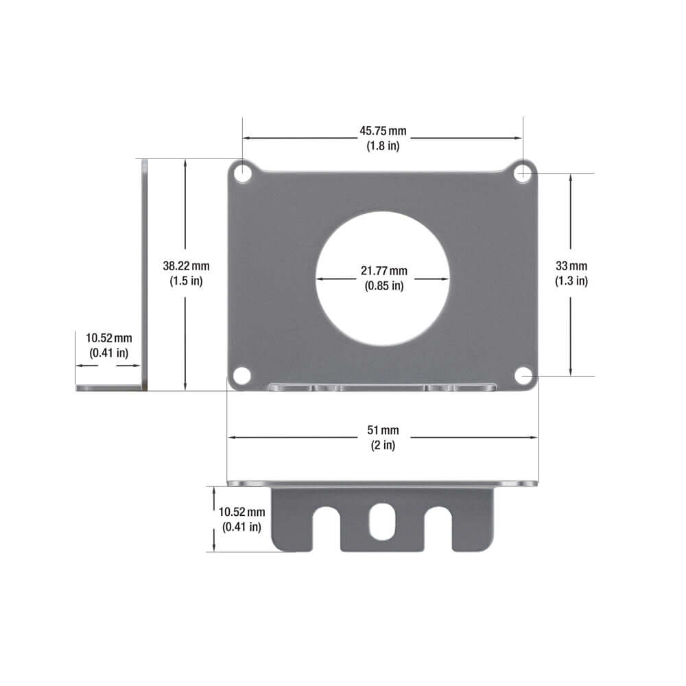 Power supply metal enclosure box endcaps dimensions with measurements and specifications for installation.