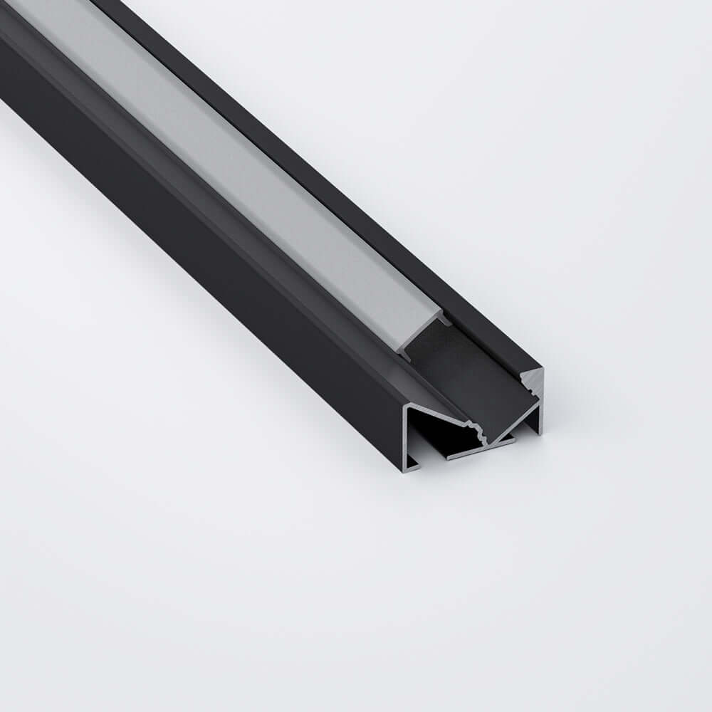 Fixture Profil 45-degree Black Linear Architectural Light Fixture Profile – GekPower