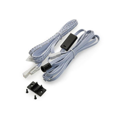 Installation kit including various cables and mounting hardware for door sensor switch.