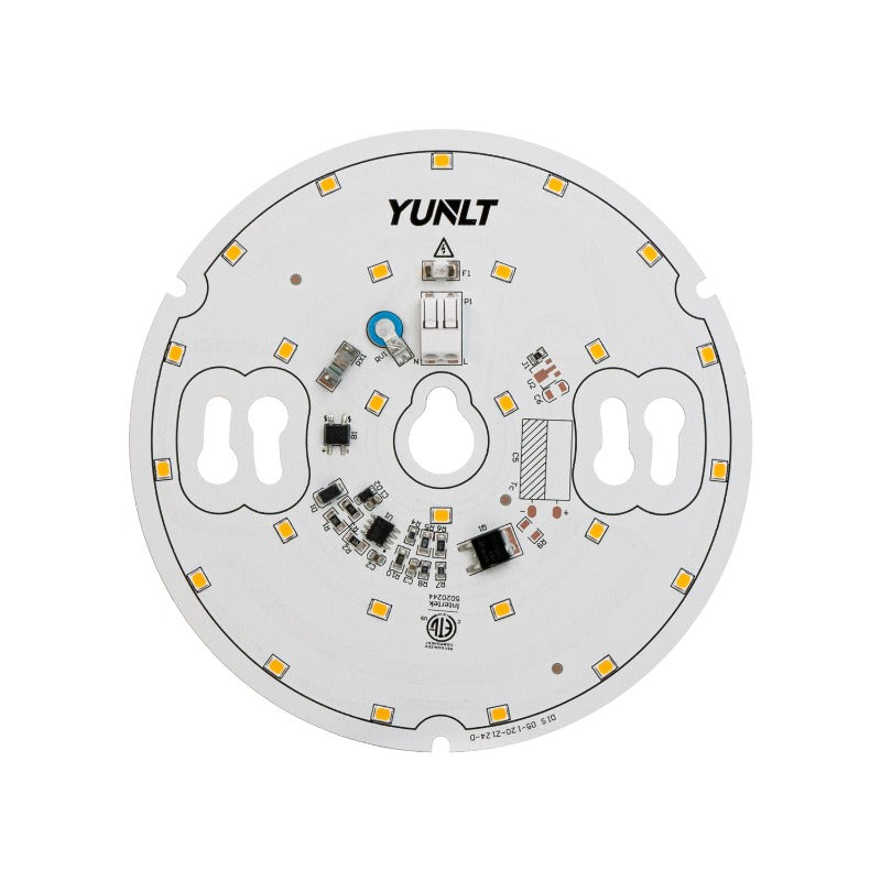 5 inch Round Disc ZEGA LED Module 120V 20W 3000K, detailed view of the LED circuit board components.