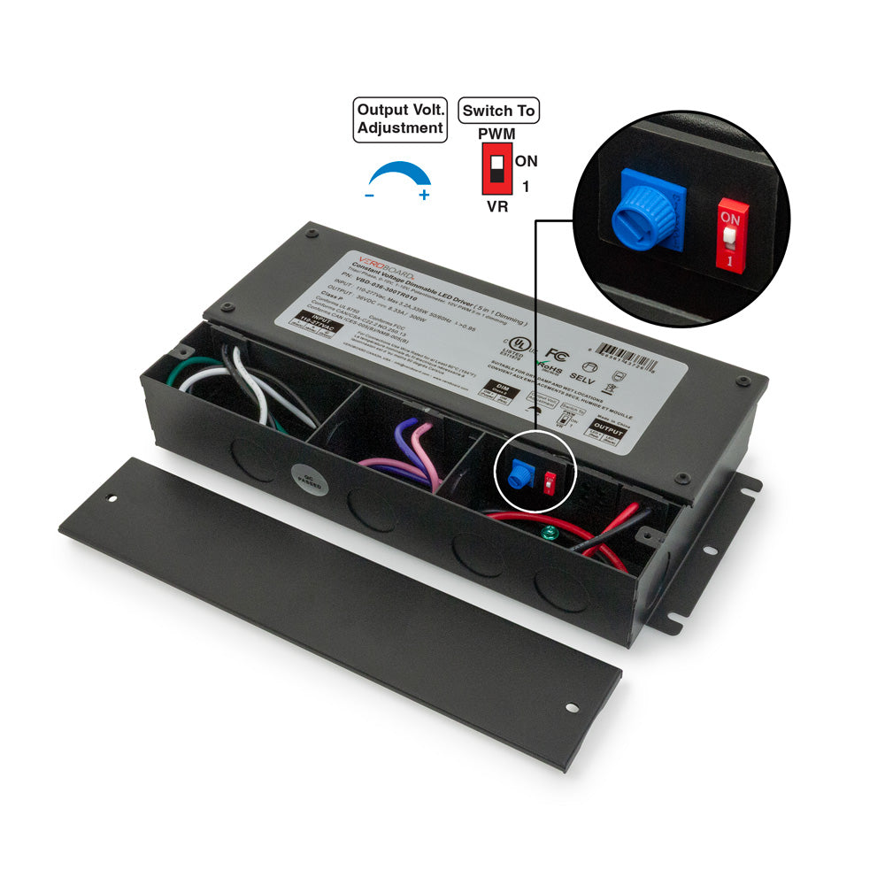 5in1 Dimming Triac/Phase/MLV/ELV/0-10V/Potentiometer/10V PWM, LED Driver 36V 300W