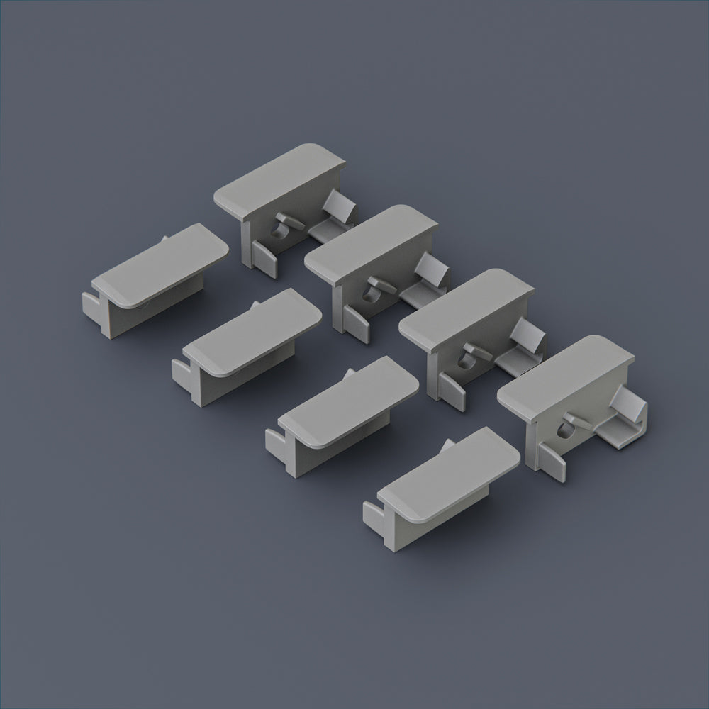 LED Channel Endcaps - VBD-ENCH-K1 - Pack of 8