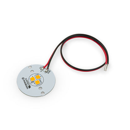 24V flat round dimmable constant voltage LED Module PCB 3 SMD 3W With 6 inch Wire CCT(2.4K, 2.7K, 3K, 3.5K, 4K, 5K)