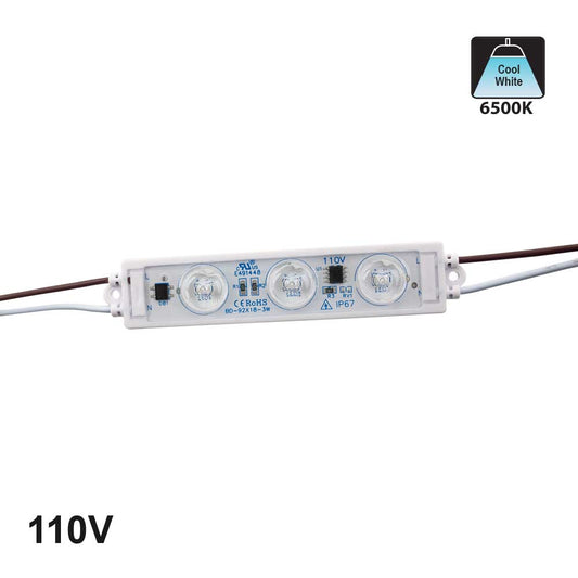 LED Backlighting for sign, 9218 110V 3 LEDs, 6500K (Pack of 100)