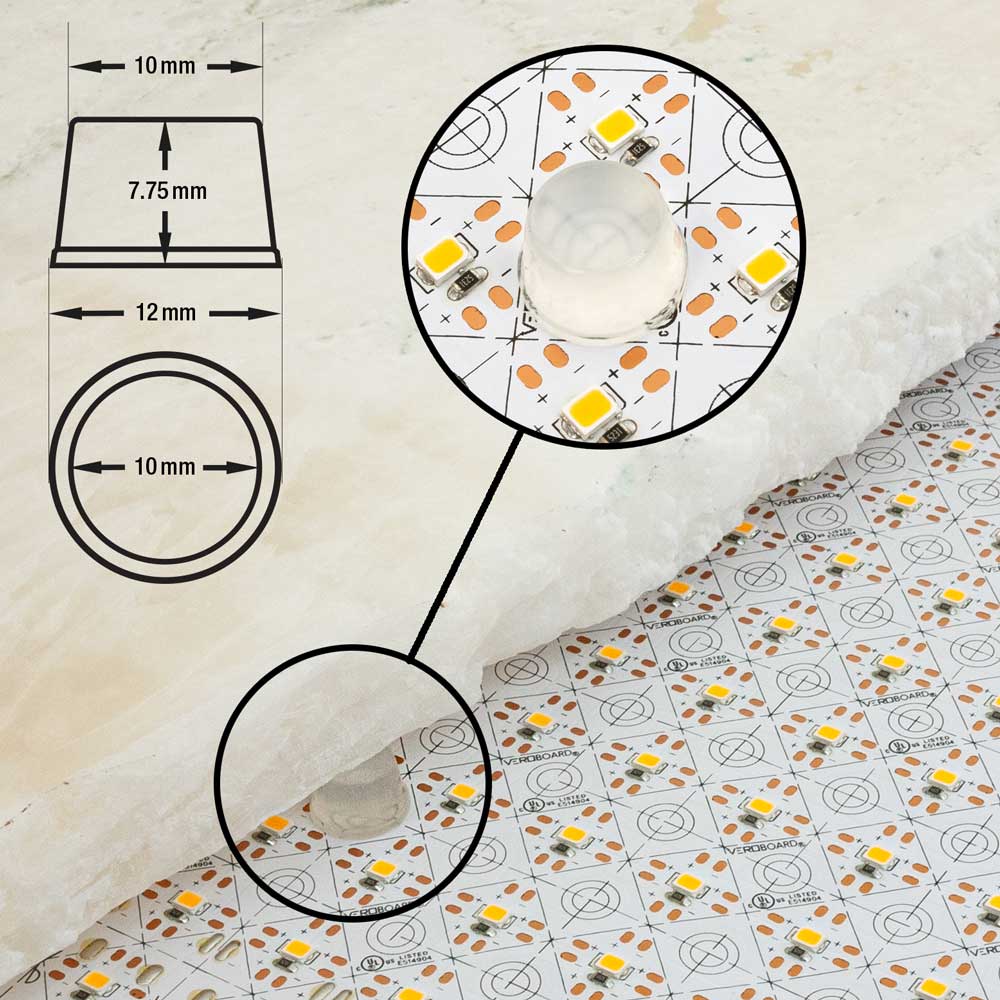 Flexible LED Backlight Sheet for behind Stone and Glass, 24V 24W 3500K(Mid-Warm White)